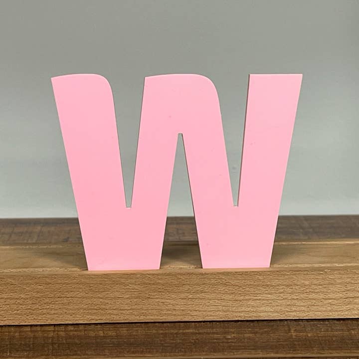 Artifacture - Wholesale Sign - Kryliq Individual Letters: 3" Craftsman Style- Matte Pastel Pink24