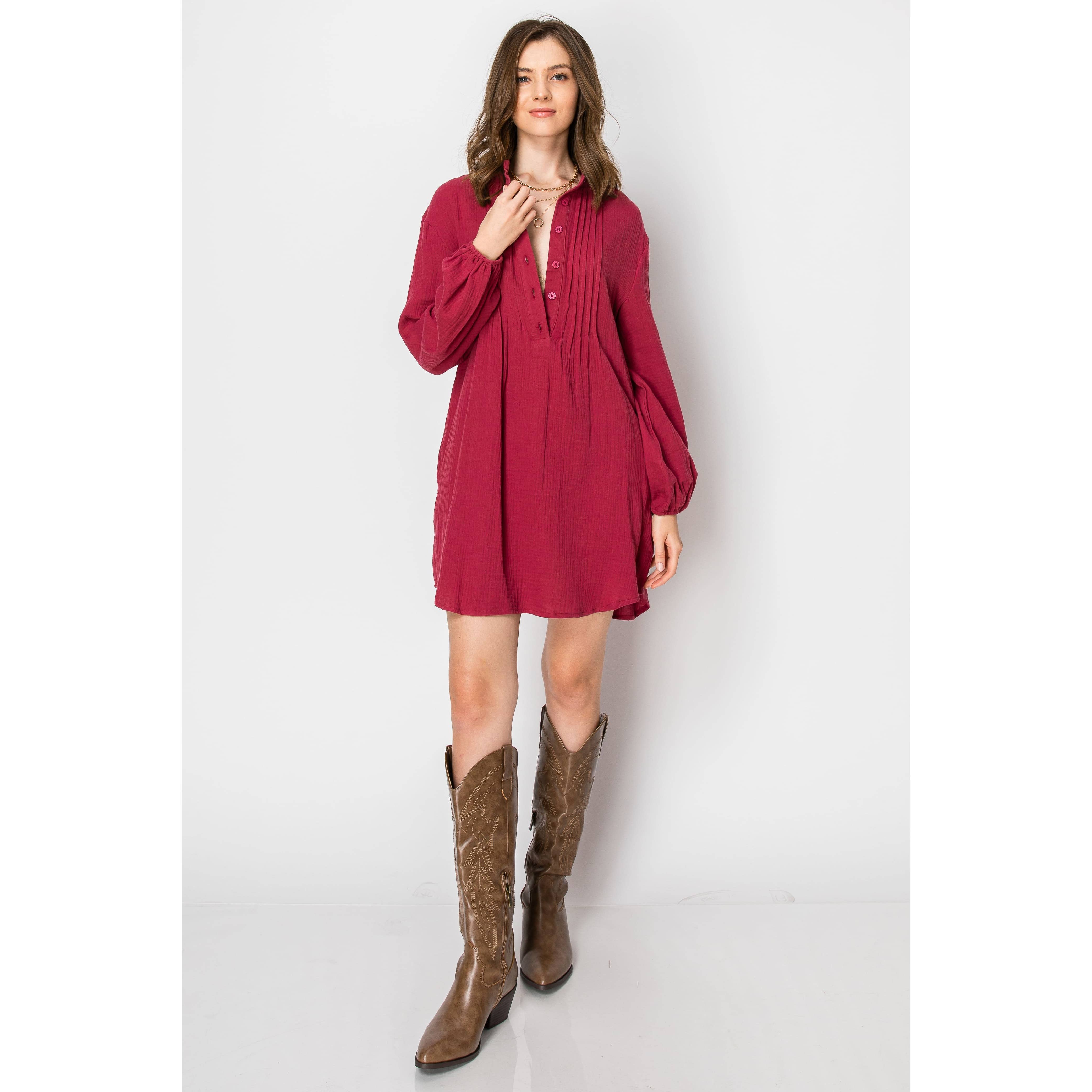 SKYLAR ROSE - Vente Robe – femme - ROBE TUQUE BOUTONNÉE À MANCHES LONGUES avec poches3