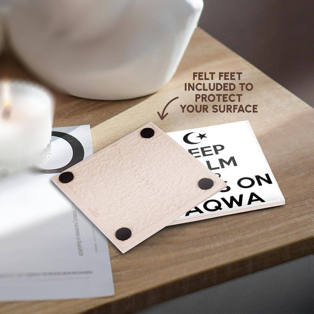 3dRose - Wholesale Coasters - 3dRose, Keep Calm And Focus on Taqwa is a parody with an Islamic theme, Coaster3