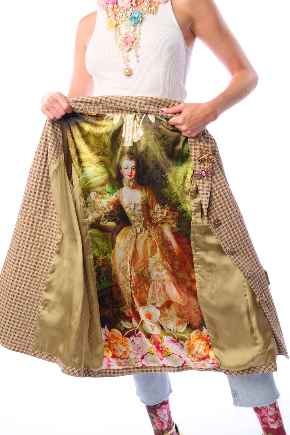 Aratta | Women's Fashion - Wholesale Blazer - Women's - Diana Beige Floral Blazer | Plaid Blazer | Flowery Jacket12