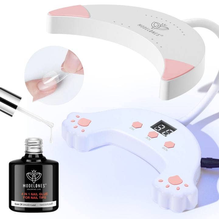 Modelones - Vente Sets de soins pour les ongles - Lampe à ongles LED à col de cygne UV 48W9