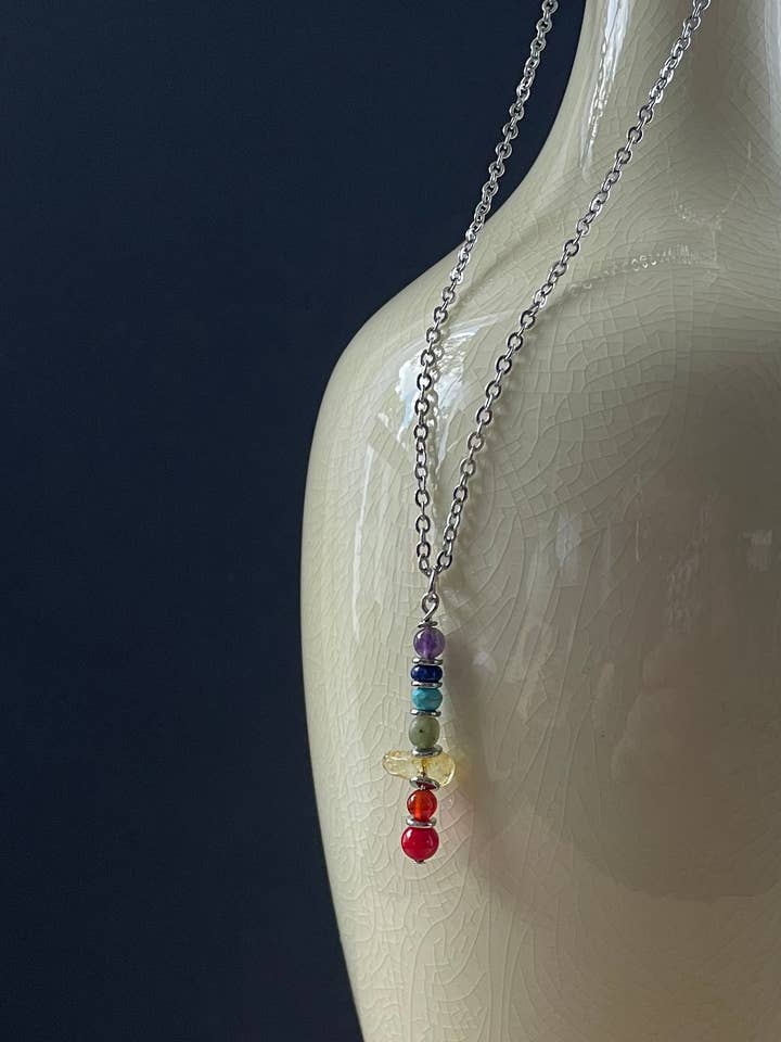 Ædelstenschakra-halskæde for engroshandel hos Wendy Wise Designs