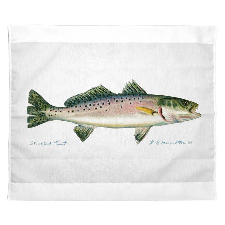 Speckled Trout Outdoor Wall Hanging 24x30 for wholesale by Betsy Drake Interiors