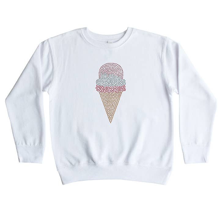 Sudadera de helado en cono pastel con tachuelas para venta al por mayor de Sparkle Sisters by Couture Clips