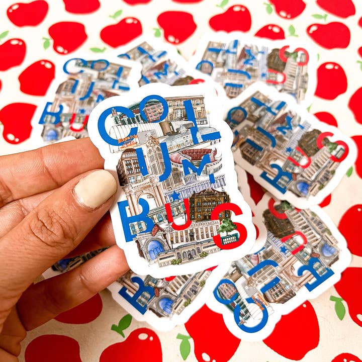 COLUMBUS STICKER voor wholesale door Atelier Nazli Brush