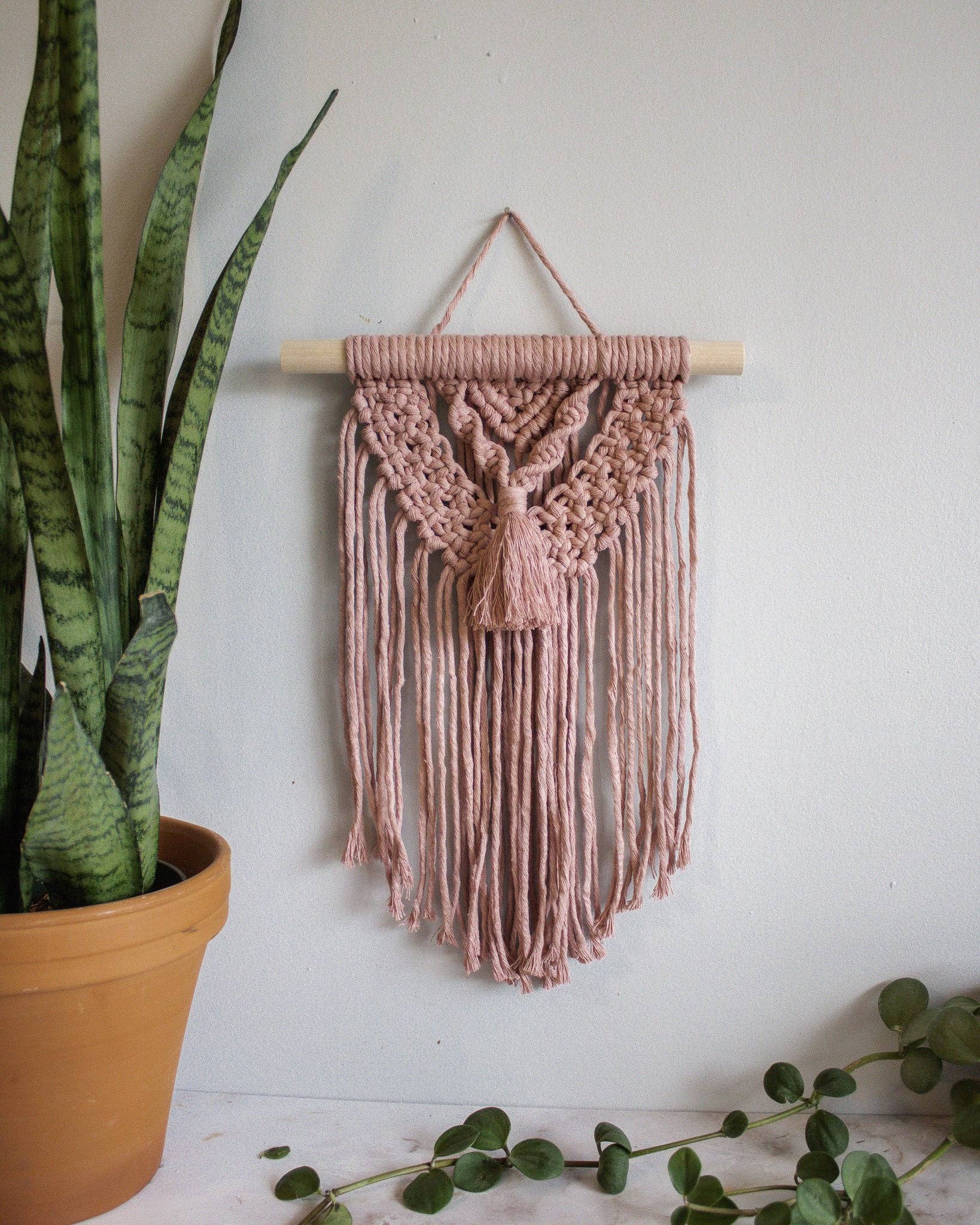 Modern Bo Studio - Wholesale Tapestry/Textile - "Piper" - Small Macrame Wall Hanging1