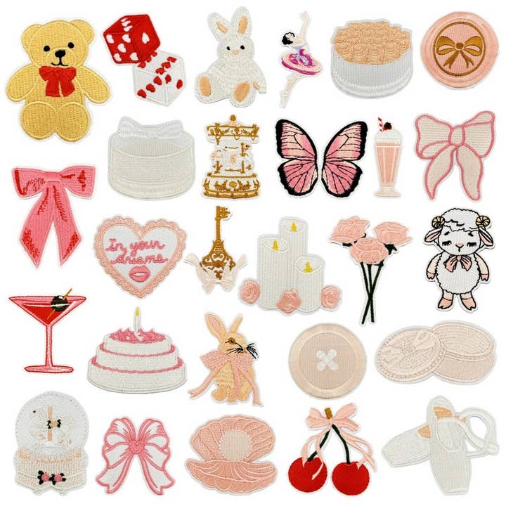 CUTE SOLID COLOR CARTOON BOW EMBROIDERED PATCH_CWMM4027 for wholesale by ACCITY