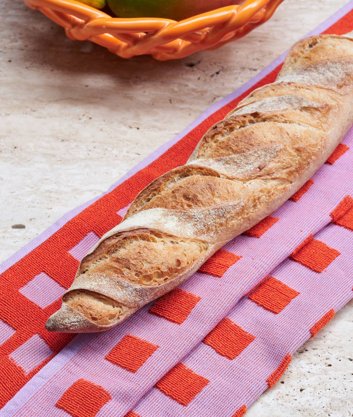 Wrap (US duties paid) – Engroshandel Viskestykke – Squares lilac/varm rød bomuldskøkkenhåndklæde4