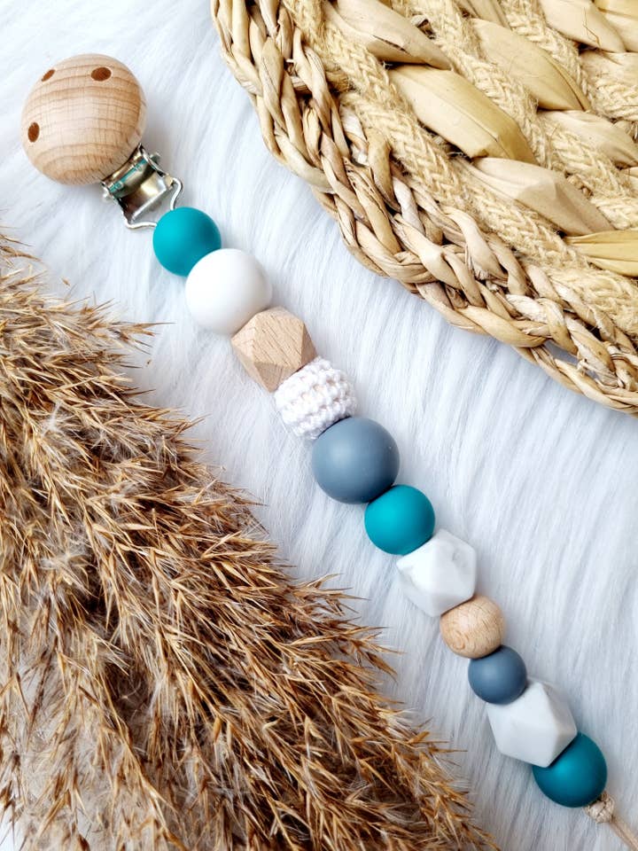 Speenkoord - Émeraude, gris foncé, marbre pour la vente par Happy by Lies