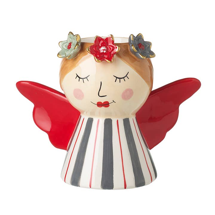 ANGEL POT WITH FLOWERS for wholesale by Heaven Sends
