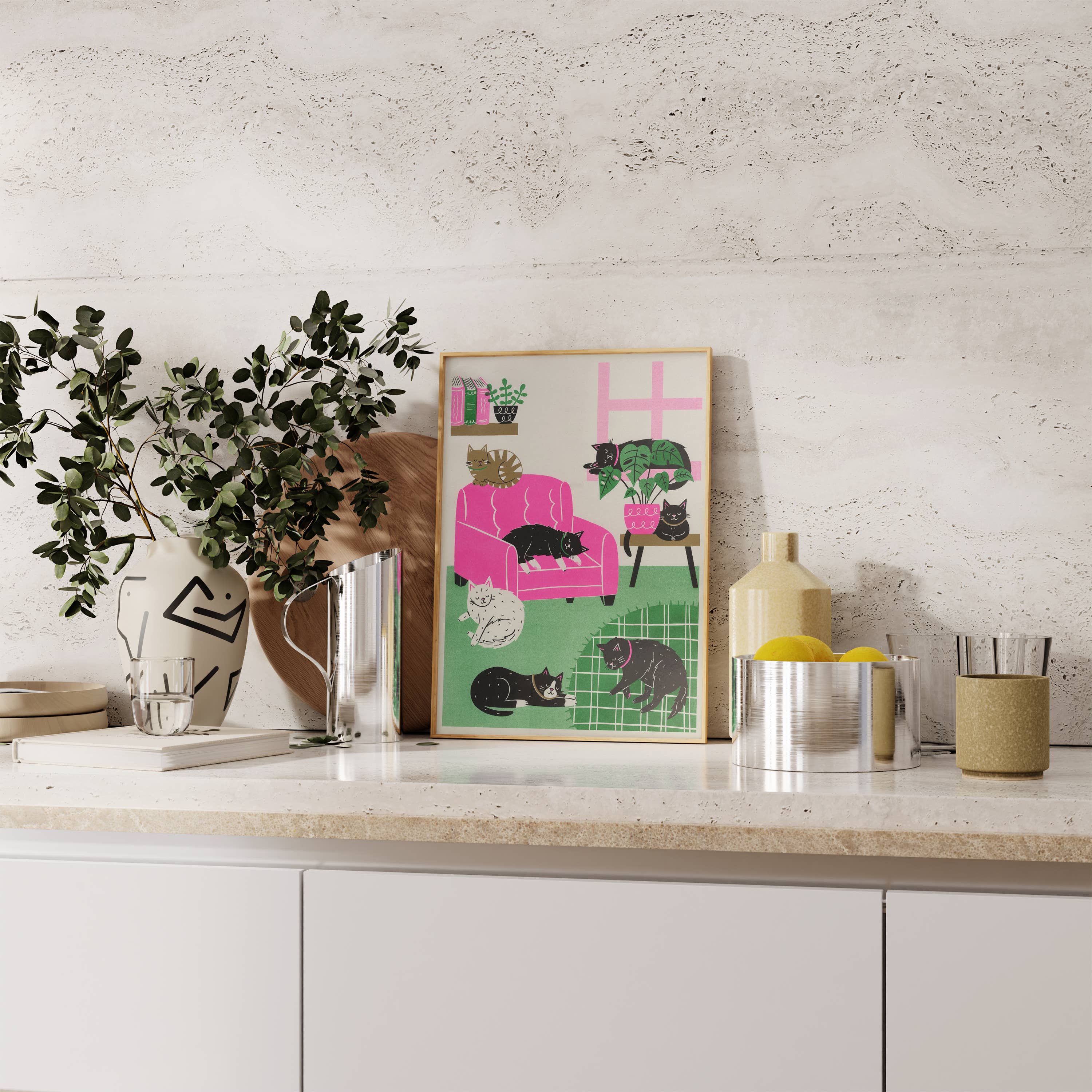 Nat Ellis Illustration - Wholesale Art print - Sleepy Sunday –  Heavyweight Riso Print5