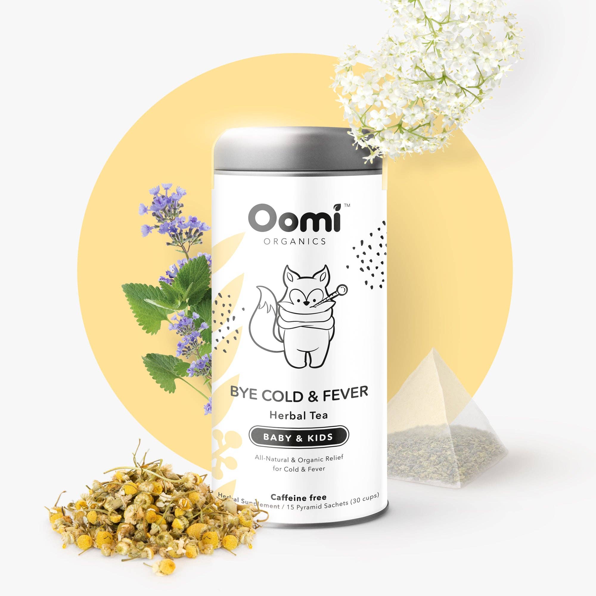 Oomi Organics - Wholesale Health/Detox Tea - Kids Bye Cold & Fever Herbal Tea1