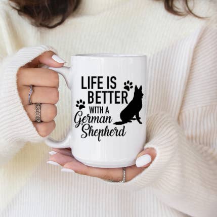 German Shepherd Coffee Mug for wholesale by Jessica James Design