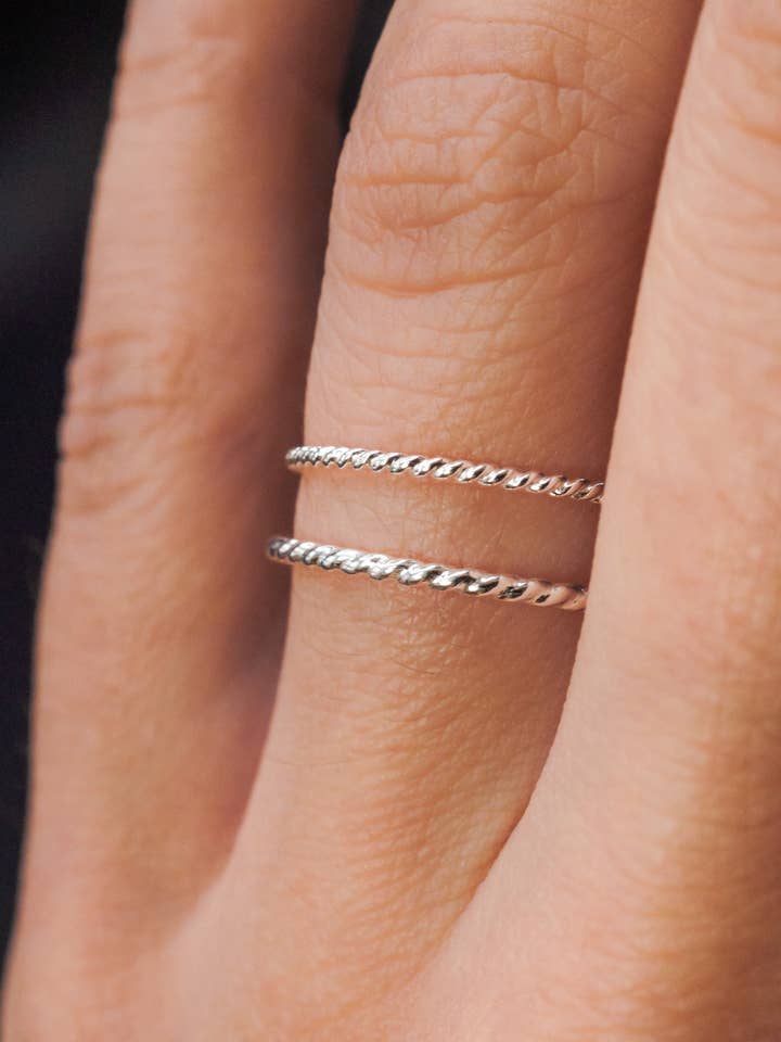 Twist Ring, Sterling Silver for wholesale by Hannah Naomi