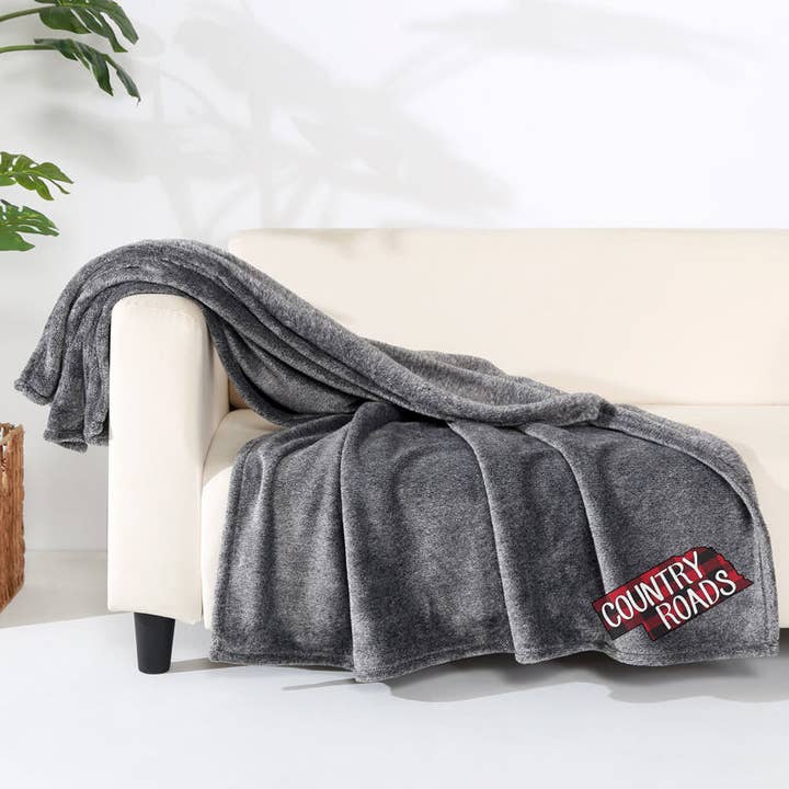 Country Roads Blanket Throw for wholesale by Traci's Fun Creations