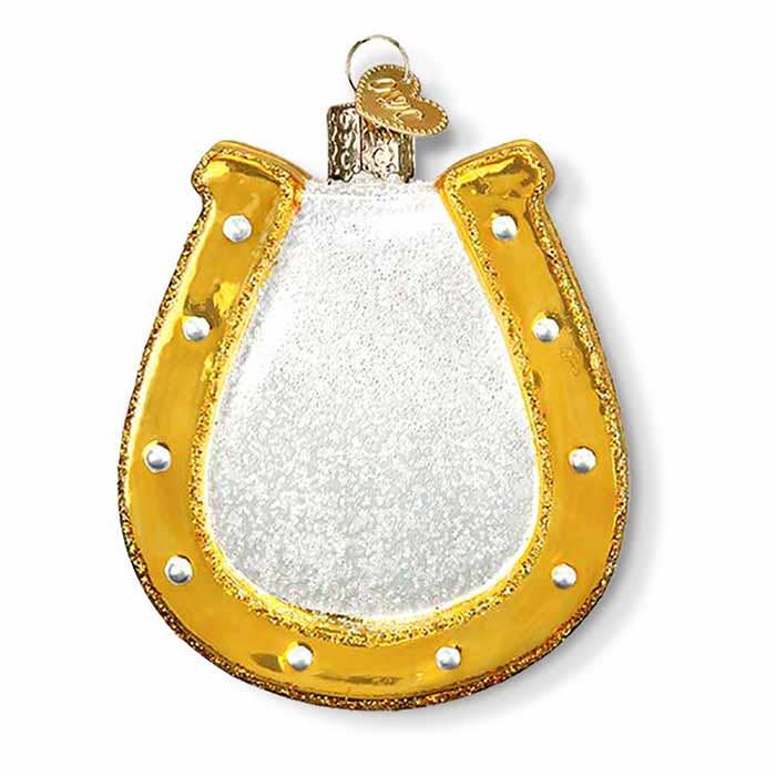 Ornament - Glass Horseshoe for wholesale by Kelley and Company