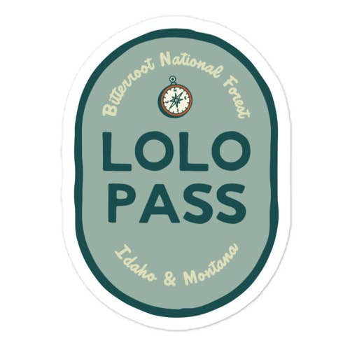 Lolo Pass Montana Nez Perce Vejrbestandigt Klistermærke for engroshandel hos Colleen Goldhorn Creative Co