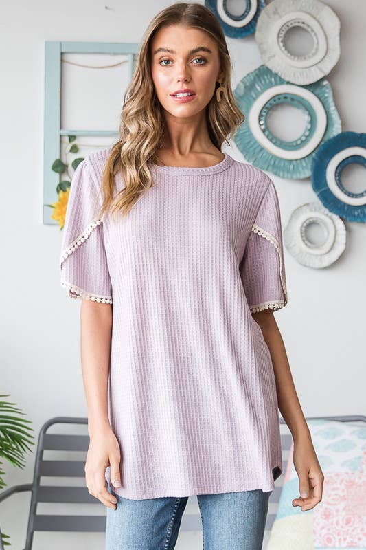 HEIMISH – Túnica - Mulher por atacado – TAMPO DE WAFFLE MACIÇO ET7046-113