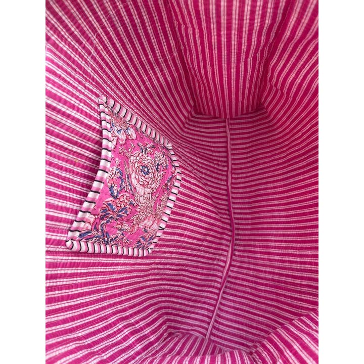 Bhawana Handicrafts - Wholesale Beach Bag - Kantha Floral Cotton Shopping Jhola Hippie Beach Bag