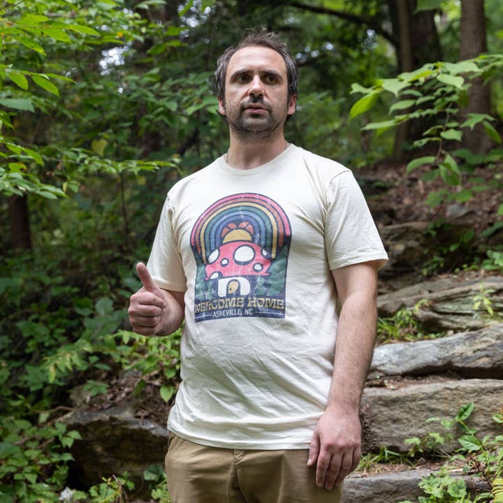 Menottees - Wholesale Screen Printed T-Shirt - Unisex - Welcome Home (Summer Mushroom - Organic) | Asheville Tee5