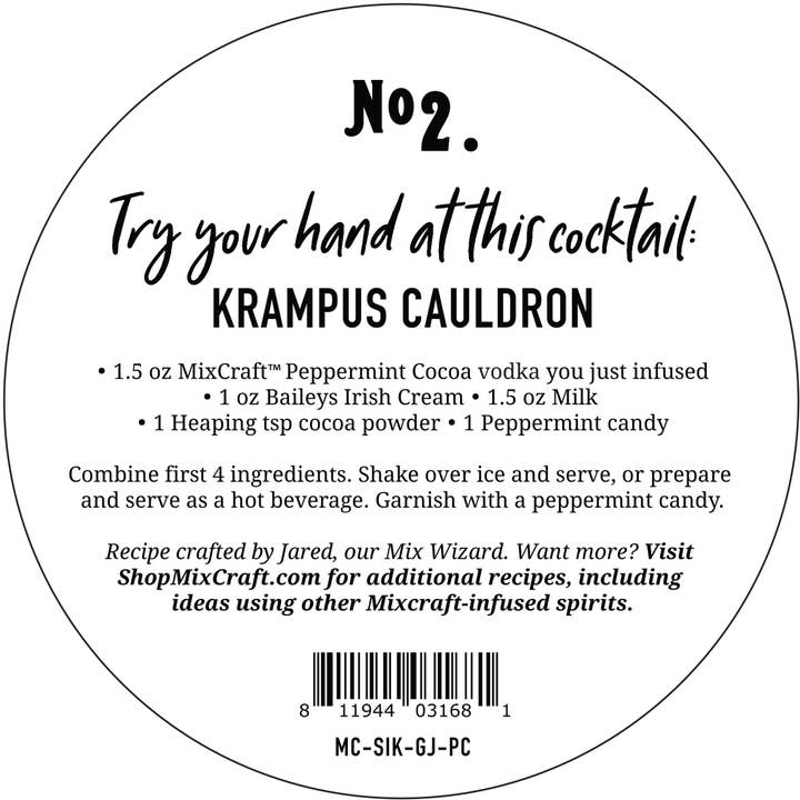 MixCraft - Wholesale DIY drink kit - Peppermint Cocoa Spirit Infusion Kit5