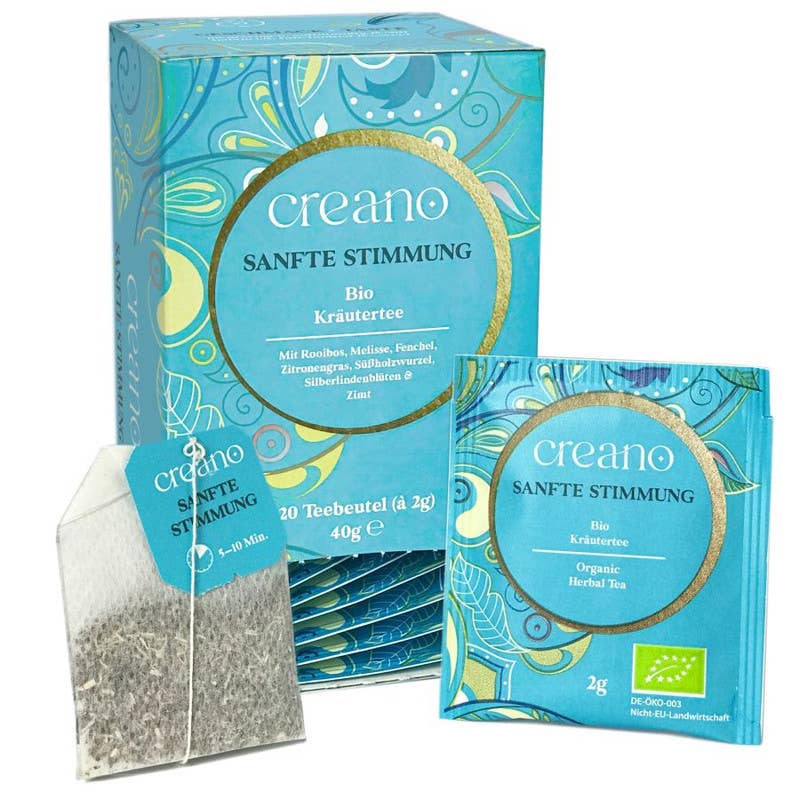 Creano - Wholesale Tea Bags - Pack of 20 organic tea bags for a soft mood*6