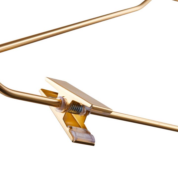 DEILSY - Wholesale Clothes Hangers - Gold Aluminum Hangers With Clips (5 Pcs Per Paper Sleeve)4