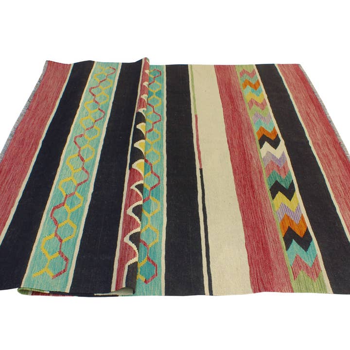 Noori Rug - Wholesale Area Rug - Modern Flatweave Albina Red Rug4