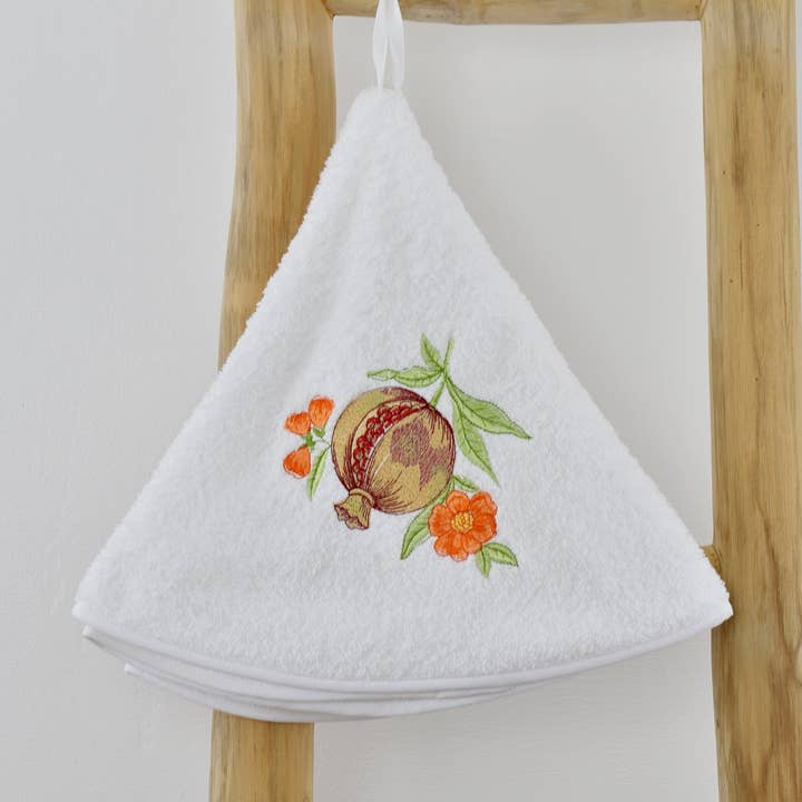 Toallas de cocina y paños de algodón bordados con granada para venta al por mayor de Nordlinen