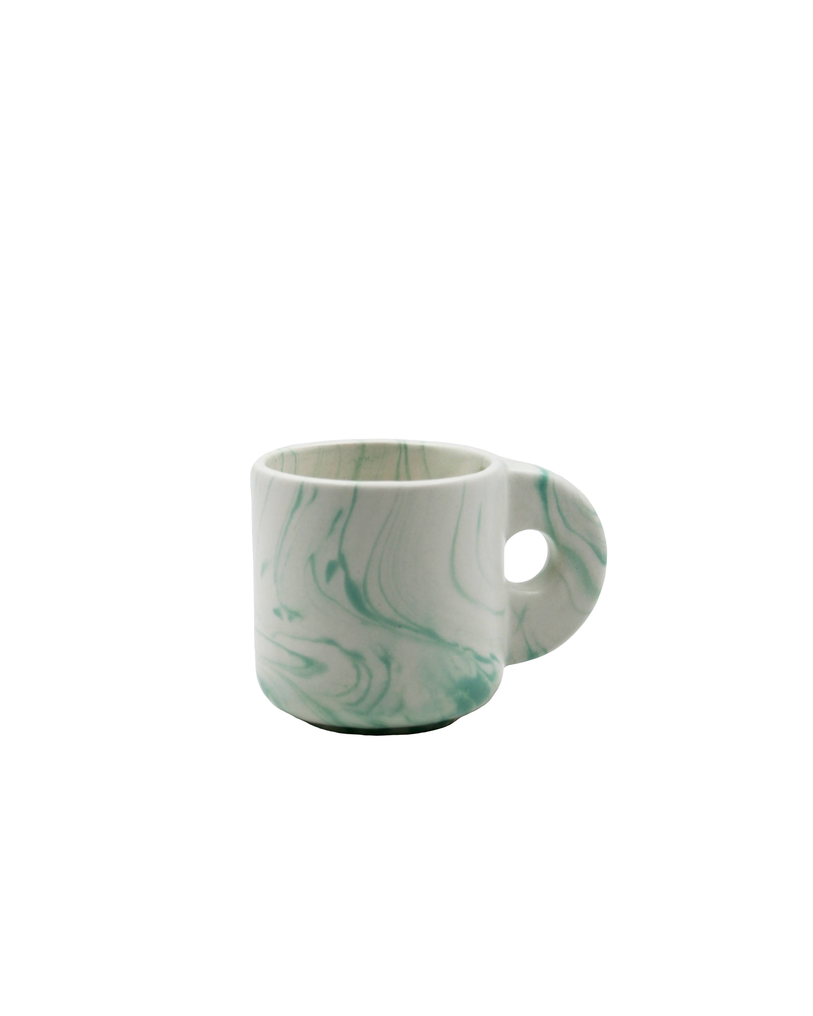 Pó de Barro - Wholesale Coffee Mug - Double espresso Mug Marble Green