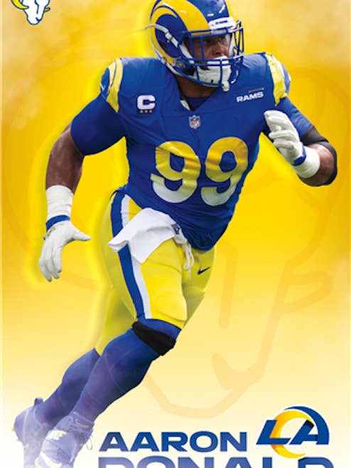 L.A. Rams Aaron Donald Sports Poster Size 24X36 for wholesale by Posters Wholesale