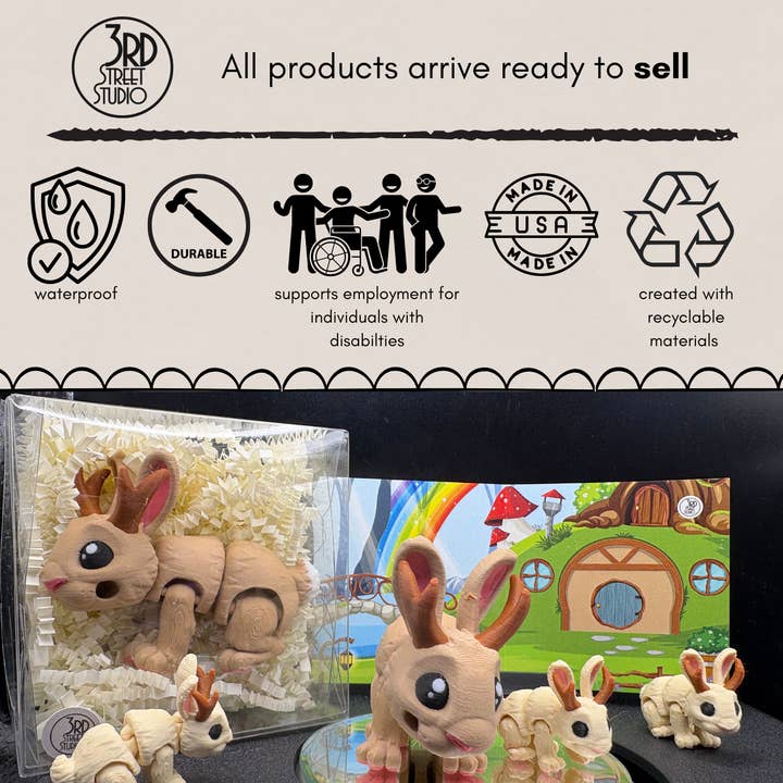 Third St. Studio - Wholesale Fidget Toy - Kids - Jackalope1