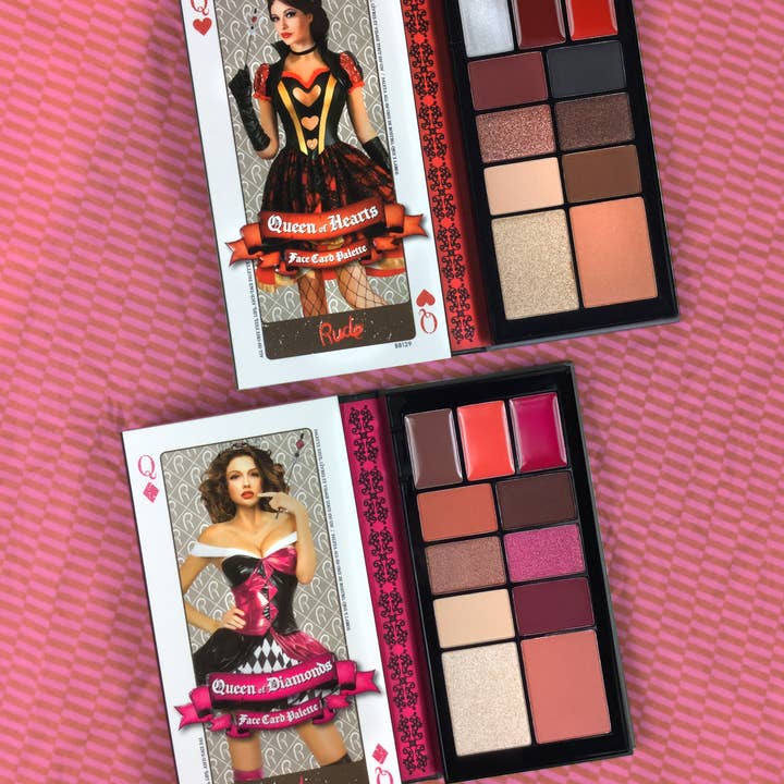 Rude Cosmetics - Wholesale Face Makeup Palette - Face Card Palette - Queen of Hearts