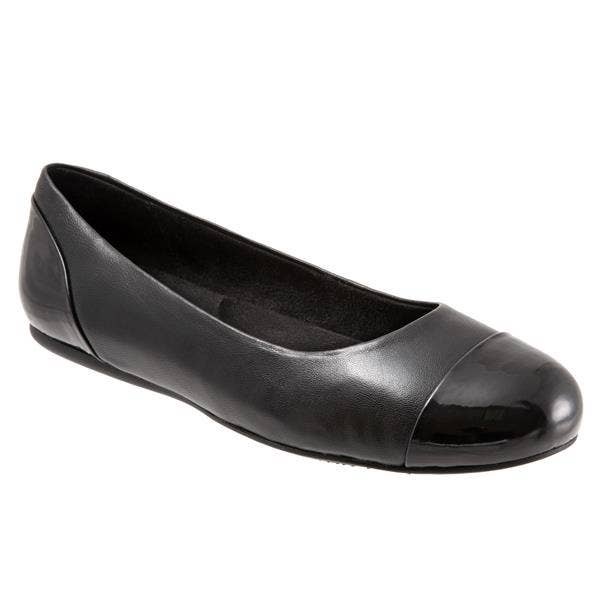 SoftWalk Sonoma Cap Toe Women's Leather Ballet Flat Shoe for wholesale by SoftWalk