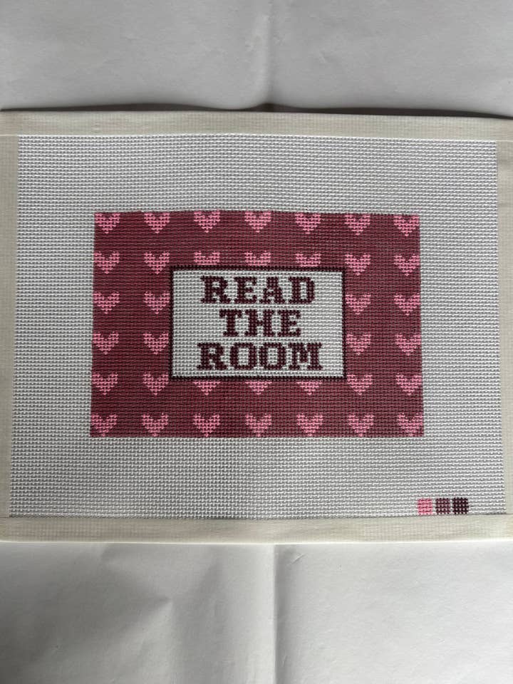 Read The Room Needlepoint Canvas for wholesale by Knot Your Average Stitch