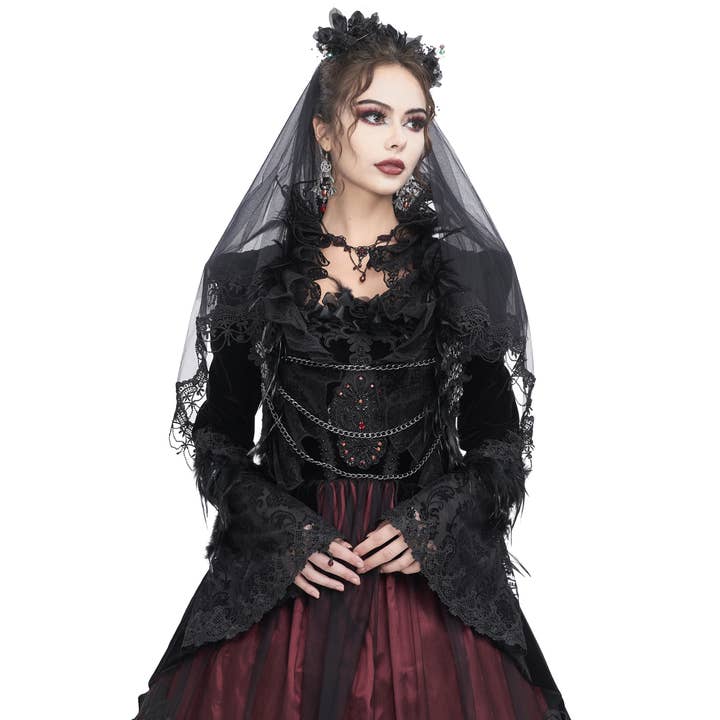 Veste courte en velours avec bordure laquée pour la vente par Western Fashion