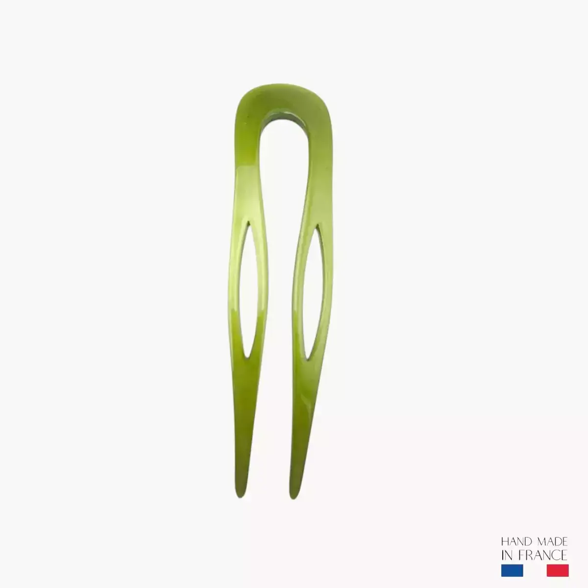 Pique et Pince - Wholesale Bobby Pin - Women's - Guacamole green hairpin - 8.5 cm0