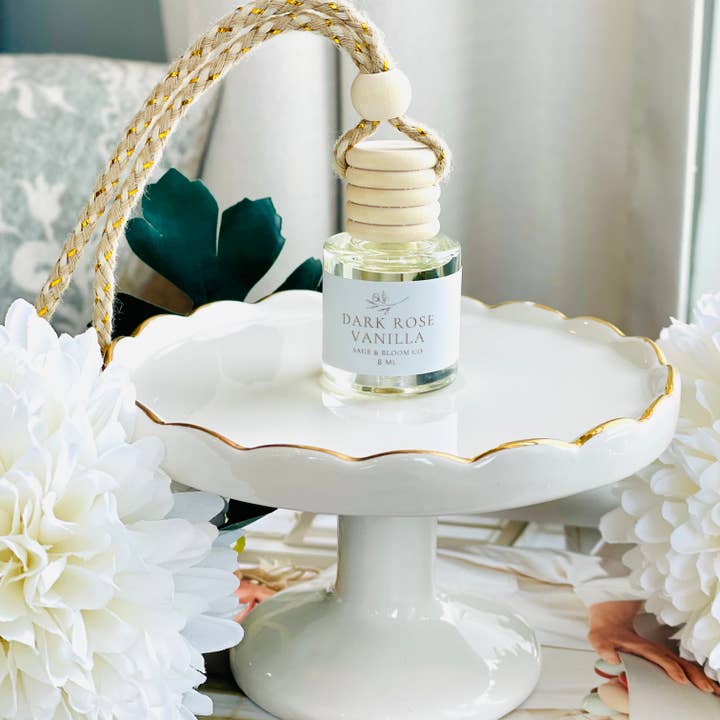Dark Rose Vanilla Car Diffuser for wholesale by Sage and Bloom Co