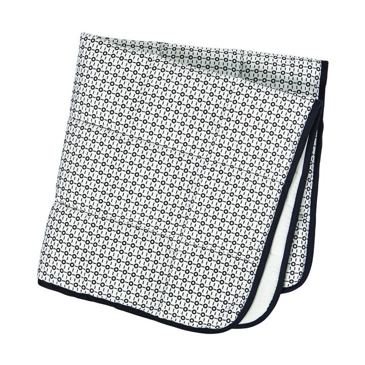 Quilted Floor Play Mat - Black and White Pattern for wholesale by Keep Leaf