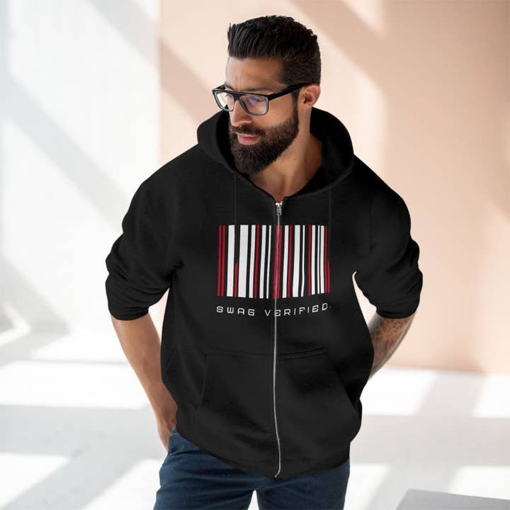 Ohhh So Swag - Wholesale Hoodie - Unisex - Swag Verified. Barcode Unisex Premium Full Zip Hoodie | US