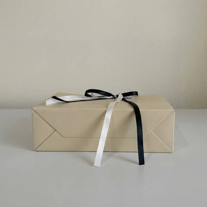 ByHome - Wholesale Gift Bag - Soft Light Beige Cutout Handle Gift Bag w/ Ribbon & Tissue6