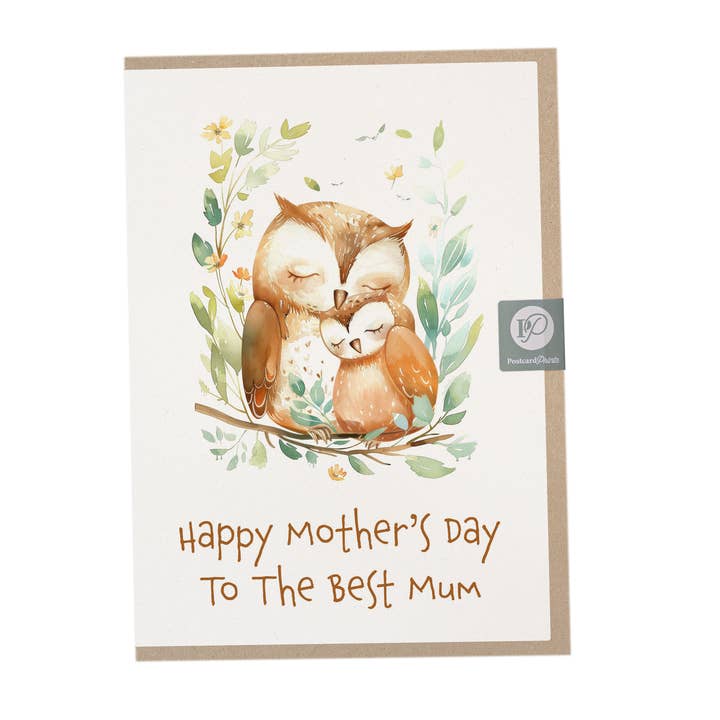 Cute Owls Mother’s Day Card for Mum/Mom for wholesale by Postcard Prints