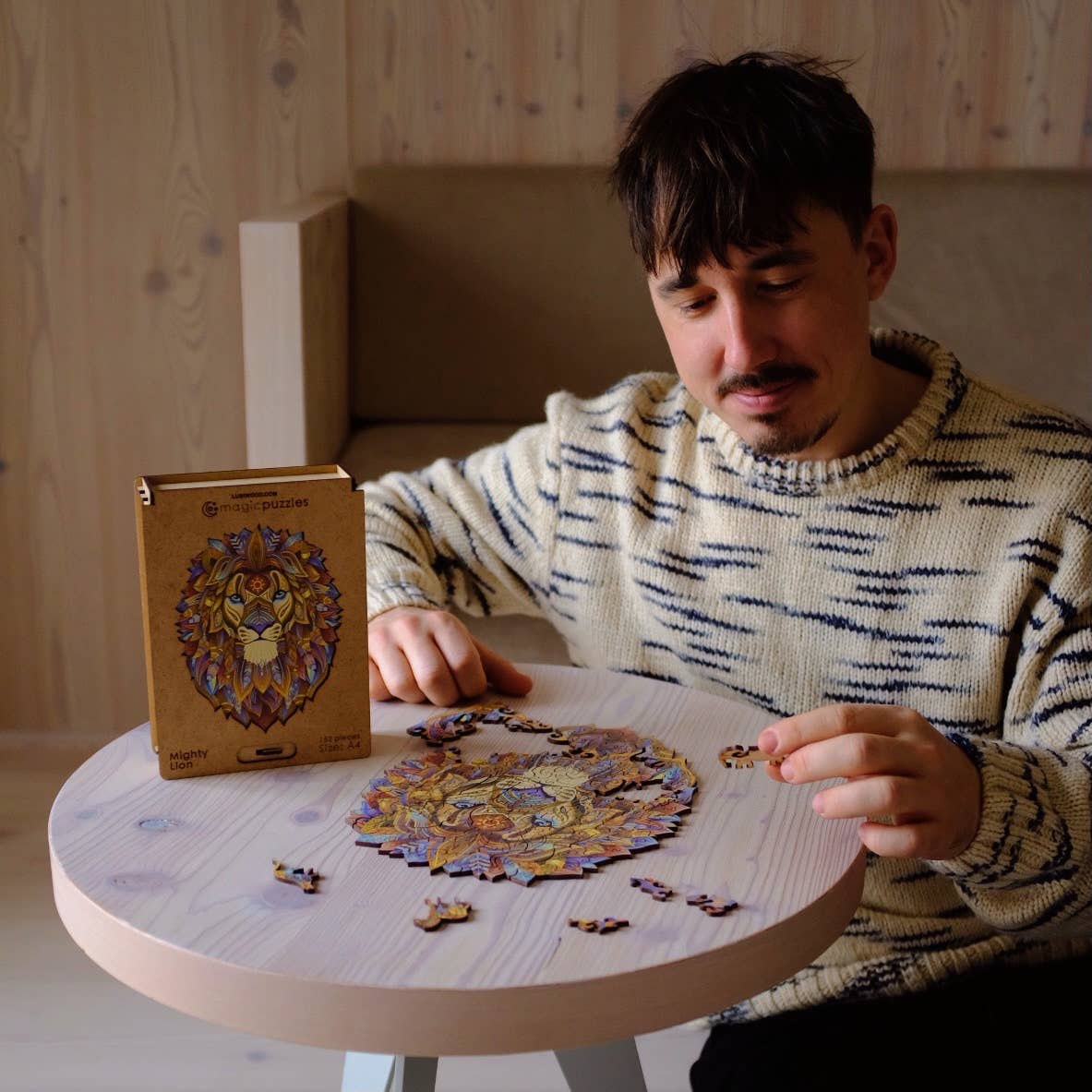 Lubiwood - Wholesale Puzzle - Adult - Mighty Lion Jigsaw A4 Premium Box7