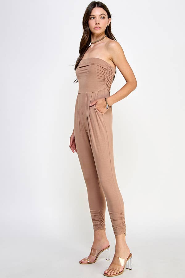 Heart & Hips – wholesale Jumpsuit – Women's – AR16435 - TUBE TOP W/SHIRRING JUMPSUIT16