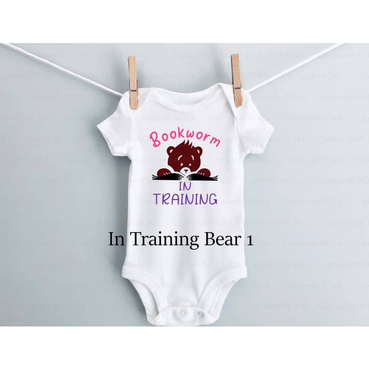 Future Bookworm Onesies® | Cute Baby Bodysuit | Worm Bodysuit | Nerd Bodysuit | Book Lover Bodysuit | Unisex Outfit for wholesale by Captured In A Click Designs