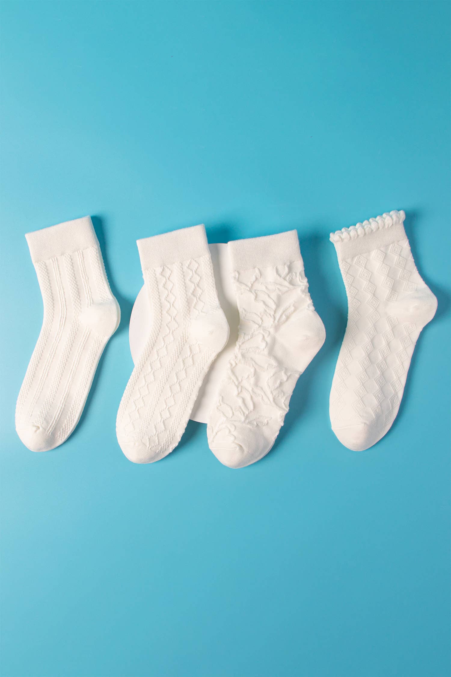 Marc JoJo - Vente Chaussettes – femme - ✨ Chaussettes courtes blanches style vintage Lolita 🕊️🎀1