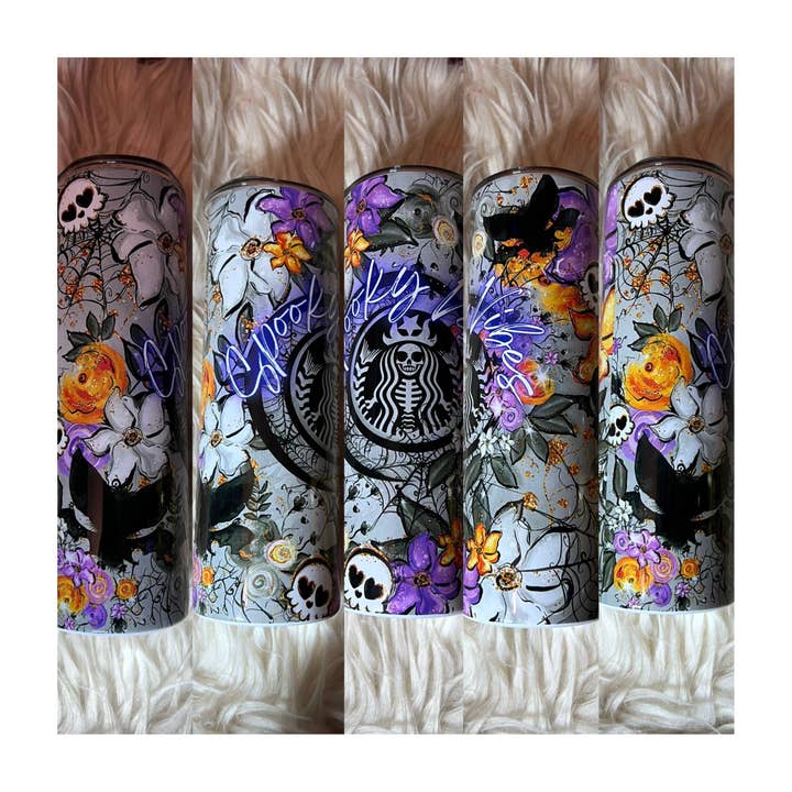 Spooky Vibes Tumbler voor wholesale door Striped Coffin Customs