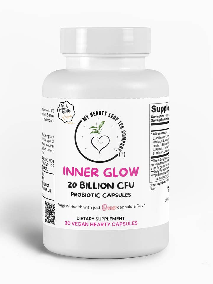 Inner Glow - *Shine Within* probiotics for wholesale by My Hearty Leaf Tea Co.