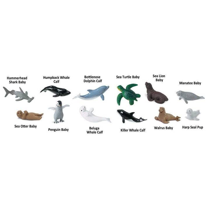 Safari Ltd. - Wholesale Figurine Toy - Kids - Baby Sea Life Bulk Bag - 760704