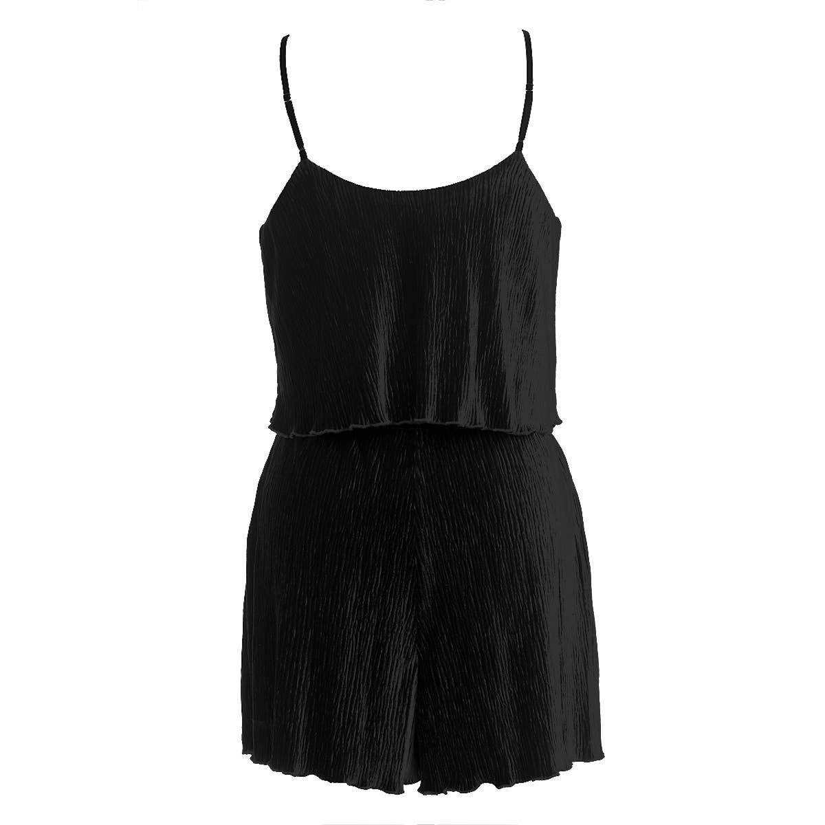 Naked Zebra Rack - Wholesale Romper - Women's - Double Tiered Lettuce Edge Romper1